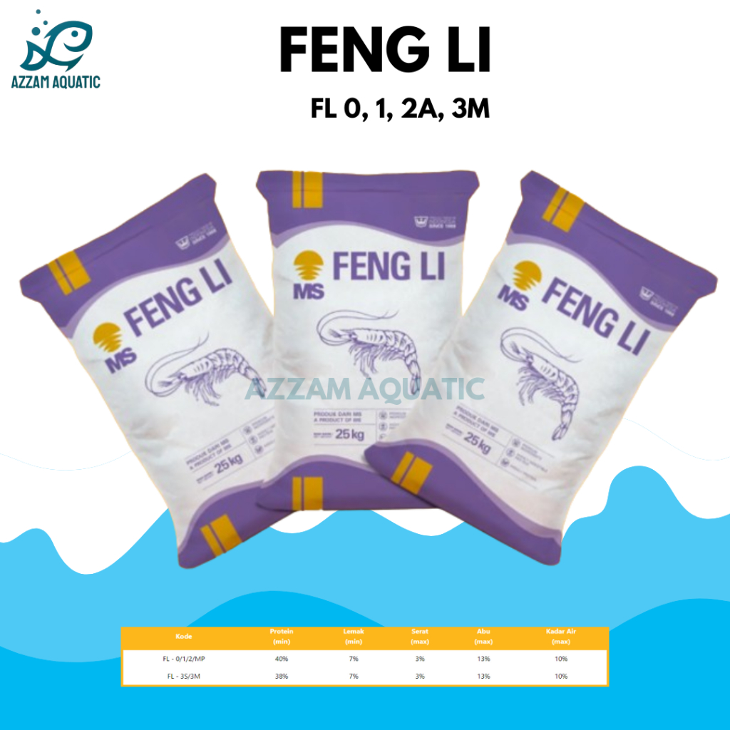 PELET PAKAN FENG LI 500G FENGLI 0 1 2A 3M UDANG LOBSTER BURAYAK IKAN FENGLI TENGGELAM SINKING 500GRA