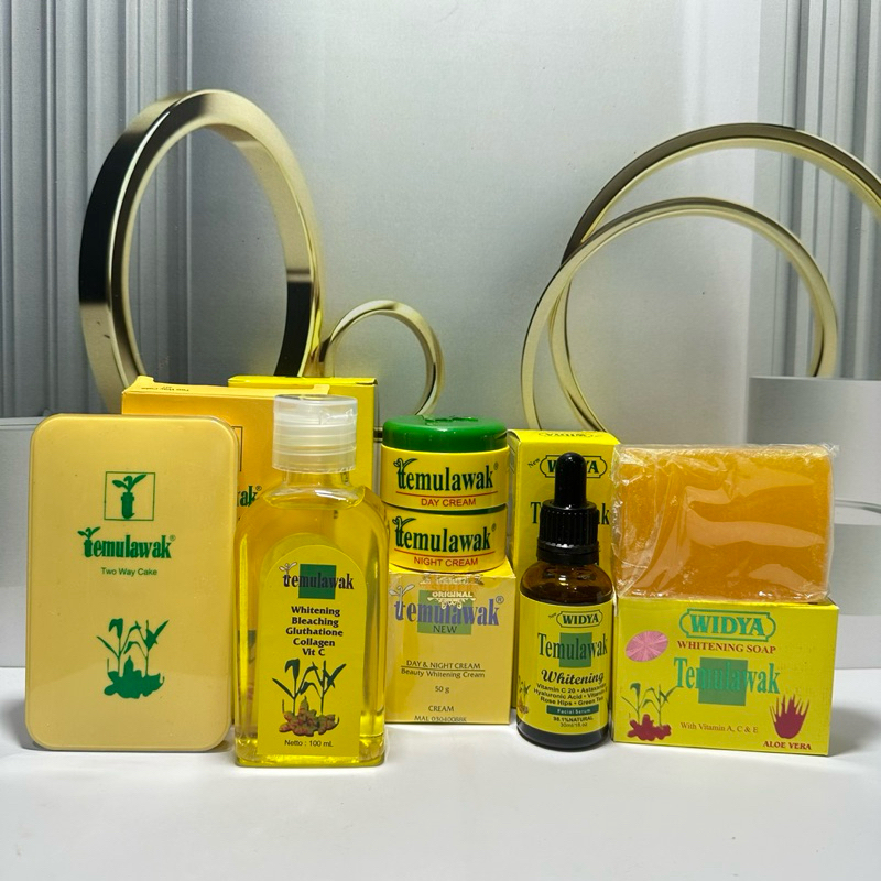Paketan Cream Temulawak | (Sabun, Cream Siang Malam, Toner, Serum & Bedak Padat)