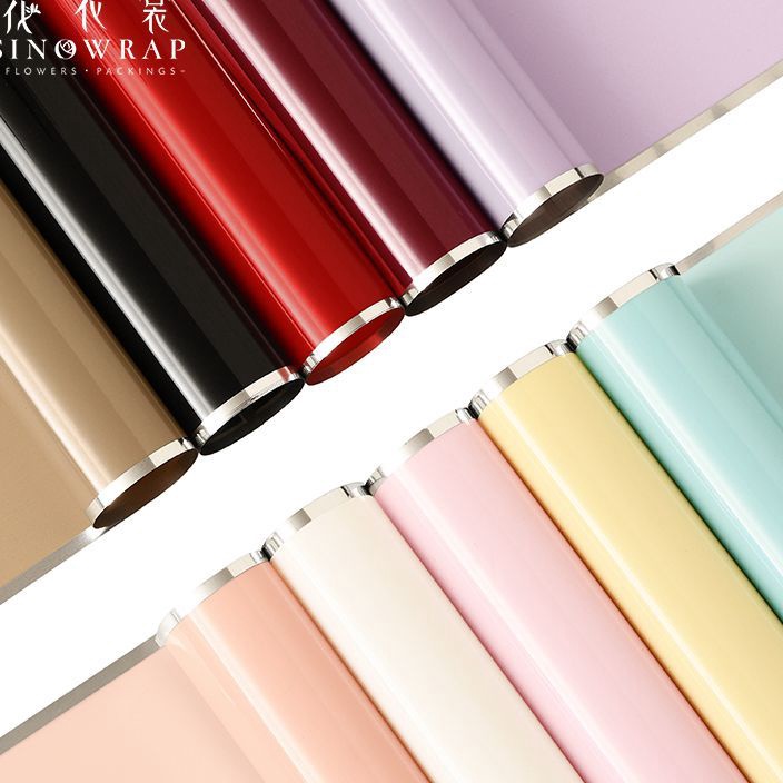 

WAH 2 Lembar Flower Wrapping Varian List Silver Premium Paper Florist Kertas Buket Bunga Korea Cellophane List Silver Premium Quality GRADE A