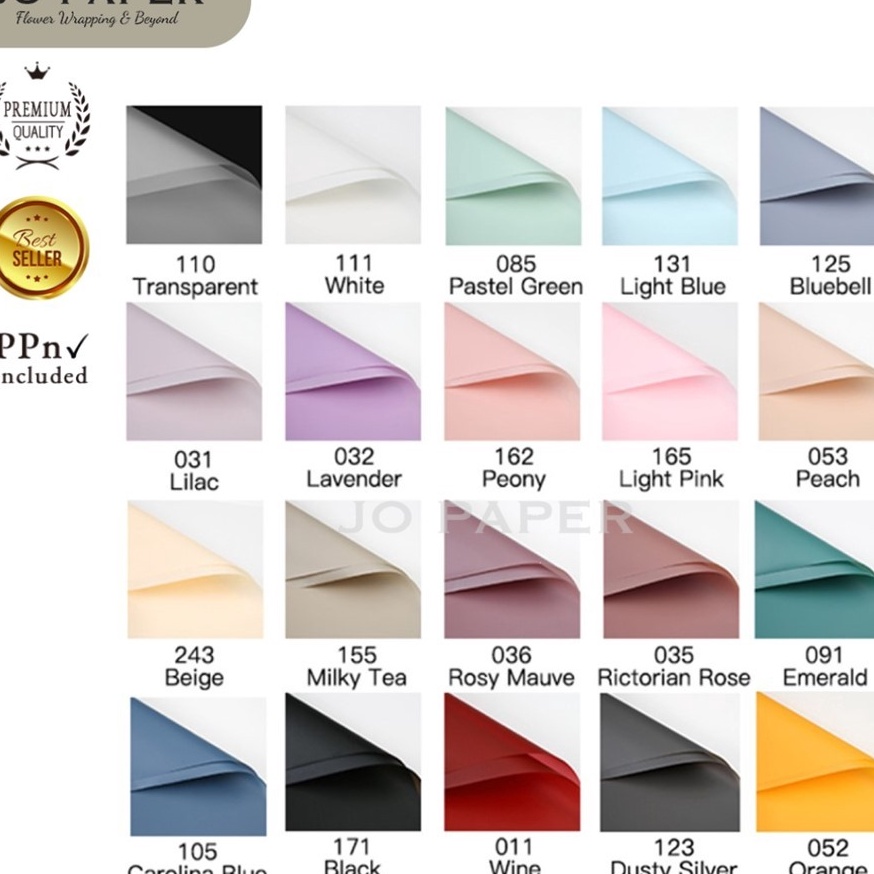 

MAKSIMAL 5 LEMBAR Flower Wrapping Paper Kertas Buket Bunga Polos Korea Cellophane Waterproof