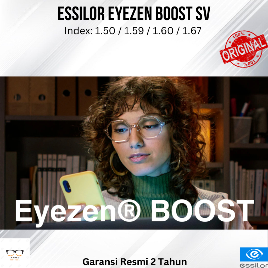 Lensa Kacamata Essilor Eyezen Boost SV