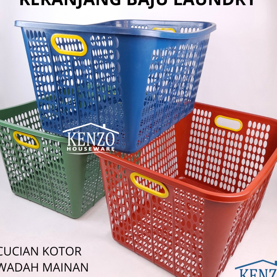 Keranjang Baju  Pakaian Laundry Plastik Besar Tinggi Kuat BERKUALITAS