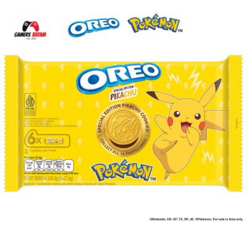 

OREO POKEMON Biskuit Sandwich Chocolate & Banana Cream 6 x 27,6 g