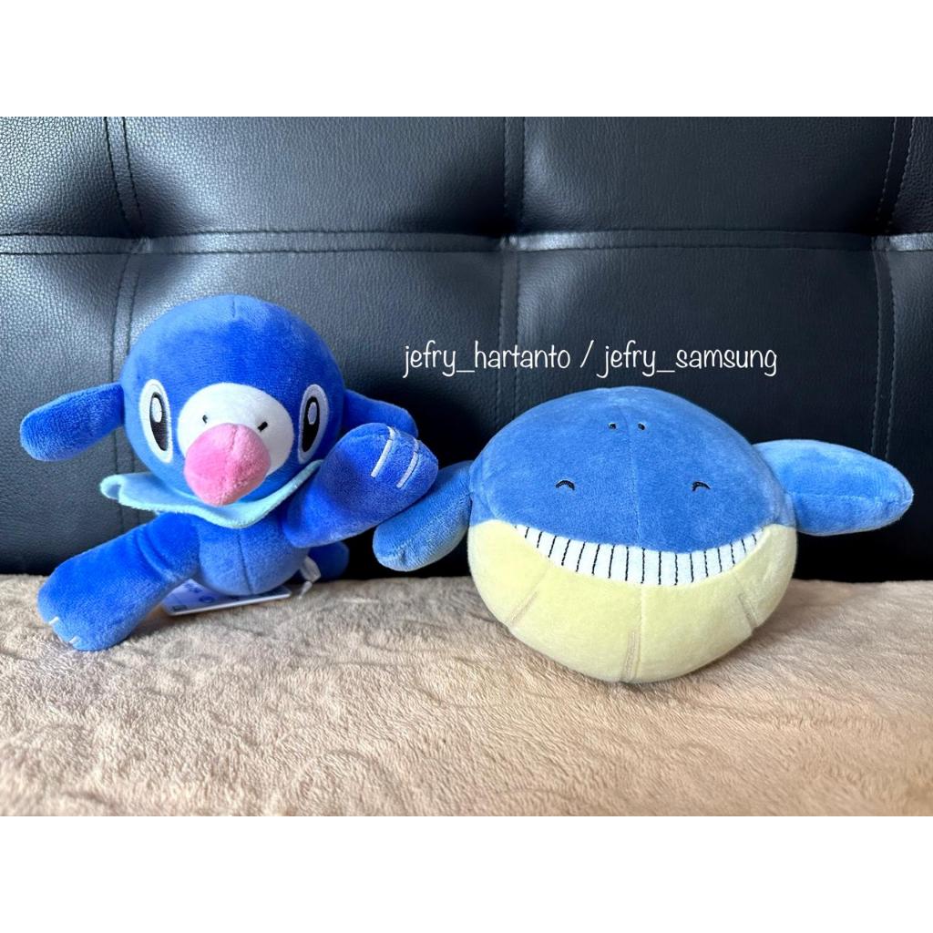 Boneka Pokemon Wailmer Popplio Soft Blue Plush Original Banpresto Bandai Jepang Water Pikachu Toreba