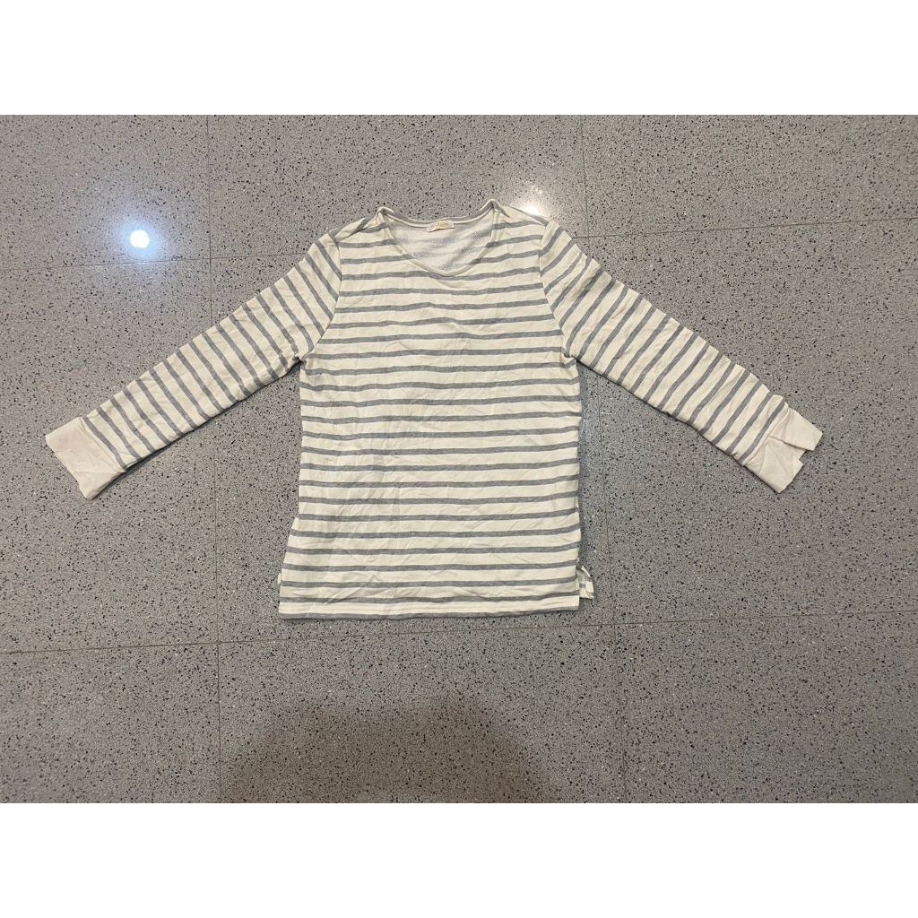 Top Issue Coups Crewneck Second Use Garis-garis Putih