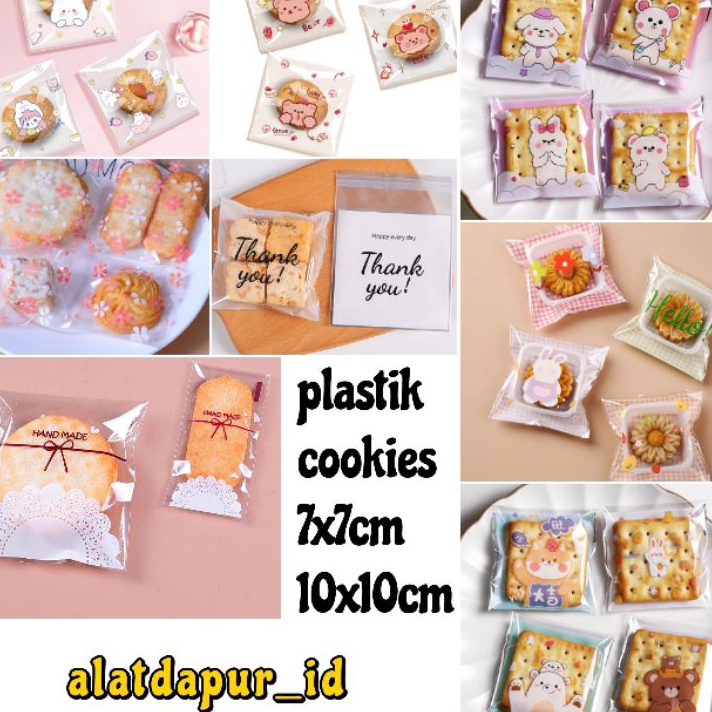 

LIMITLESS 1x1cm 1pcs plastik cookies roti plastik OPP kue donut perekat seal