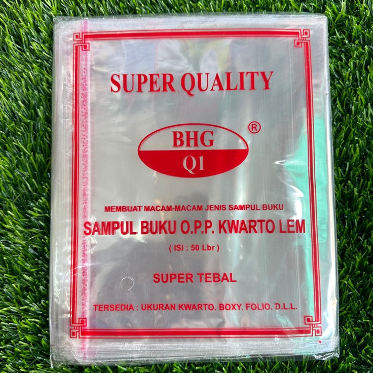 

ORIGINAL PRODUK Sampul Plastik Lem Opp Tebal Ukuran KWARTO isi 5 Lembar