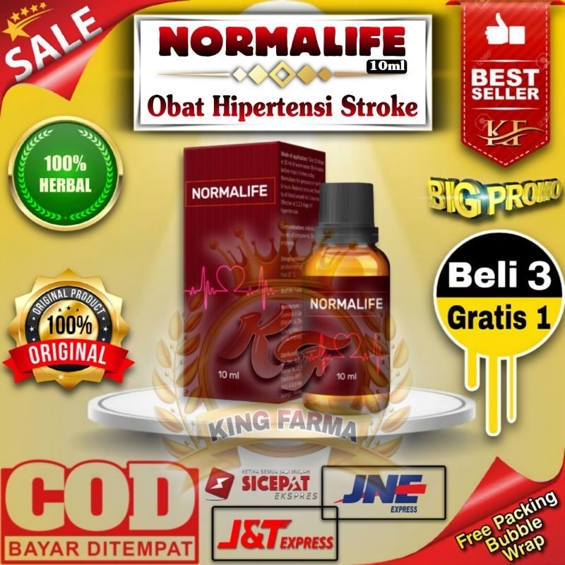 NORMALIFE Asli Obat Darah Tinggi Hipertensi Cair 100% Original (10 ml) Ampuh