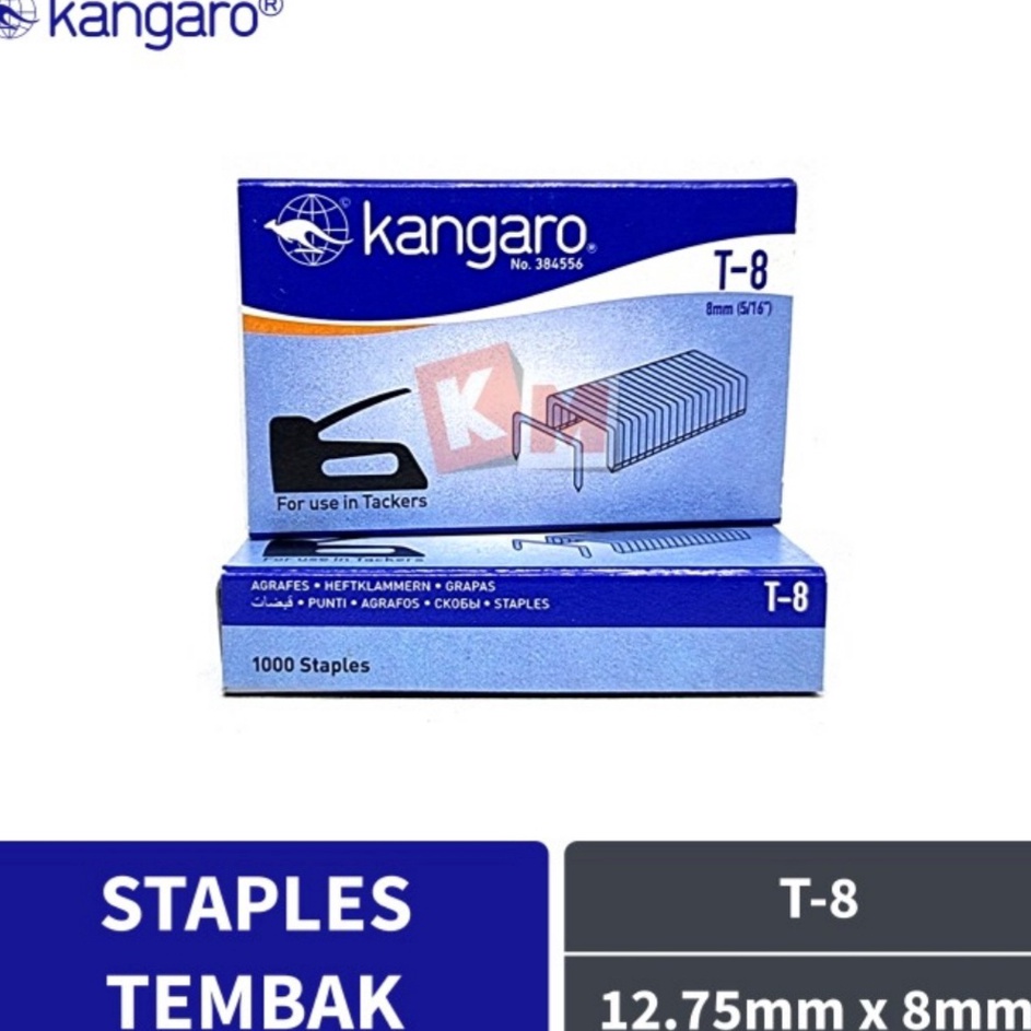 

Isi Stapler T 8 Kangaro Staples Tackers Isi Hekter Tembak T8
