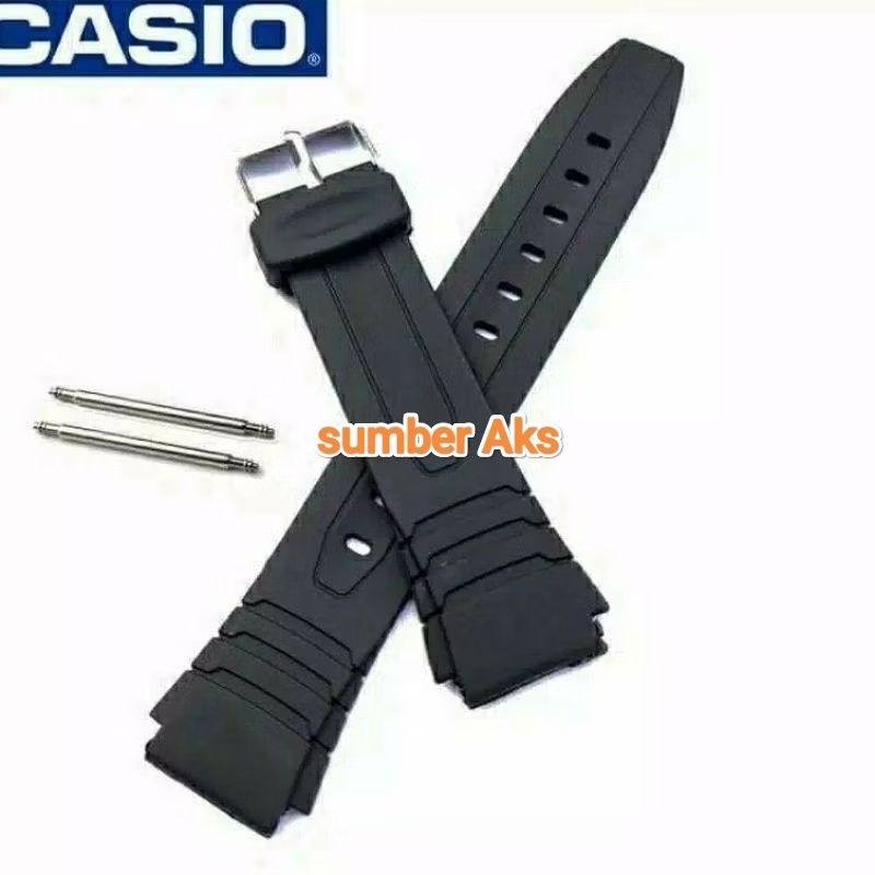 Strap Tali Jam Tangan Casio W217 W217H W-217 W-217H W217-H  W 217H Bonus pen tali