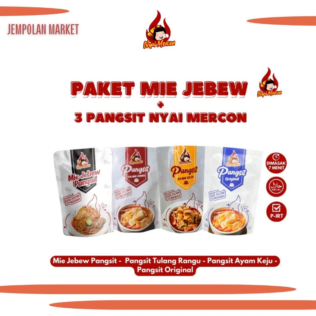 

Paket Mie Jebew + Trio Pangsit Nyai Mercon