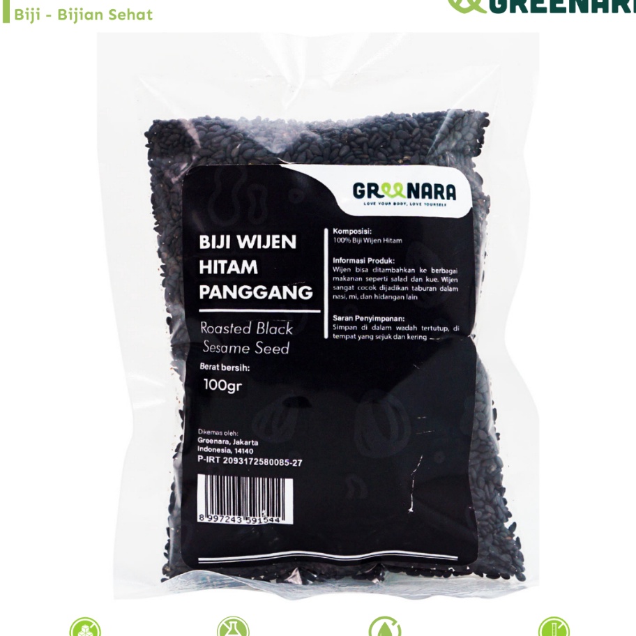 

TERPOPULER Greenara Wijen Hitam Panggang 1gr Roasted Black Sesame Seed