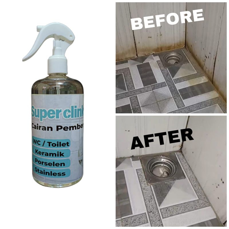 Super Clink ✨ pembersih kerak porselen/keramik kamar mandi