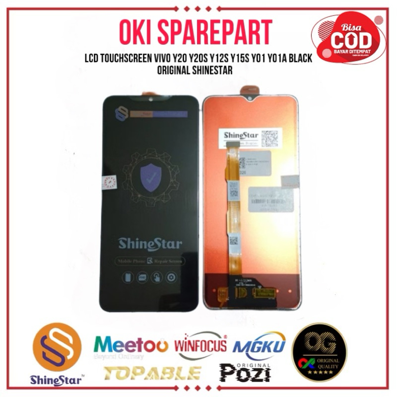 LCD Touchscreen Vivo Y20 Y20S Y12S Original 100% Shinestar