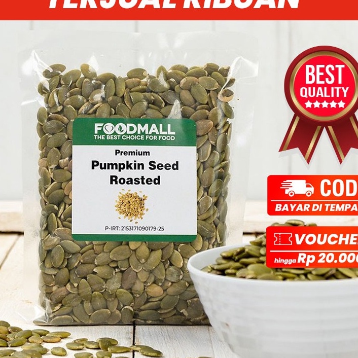 

TERBUKTI Pumpkin Seeds ROASTED 25 gram Biji Labu Panggang