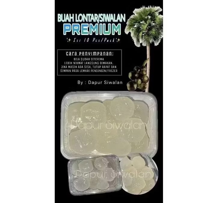 

Buah Siwalan kupas bersih isi 10 bj buah per pack dikemas tinwall. siap dikirim ke seluruh wilayah pulau Jawa nmun diluar jangkauan instan ato Sameday silahkan tanyakan ke penjual