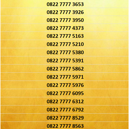 Nomor Cantik Simpati LOOP Kuartet A Tengah - 0822 7777 xxxx Part 2