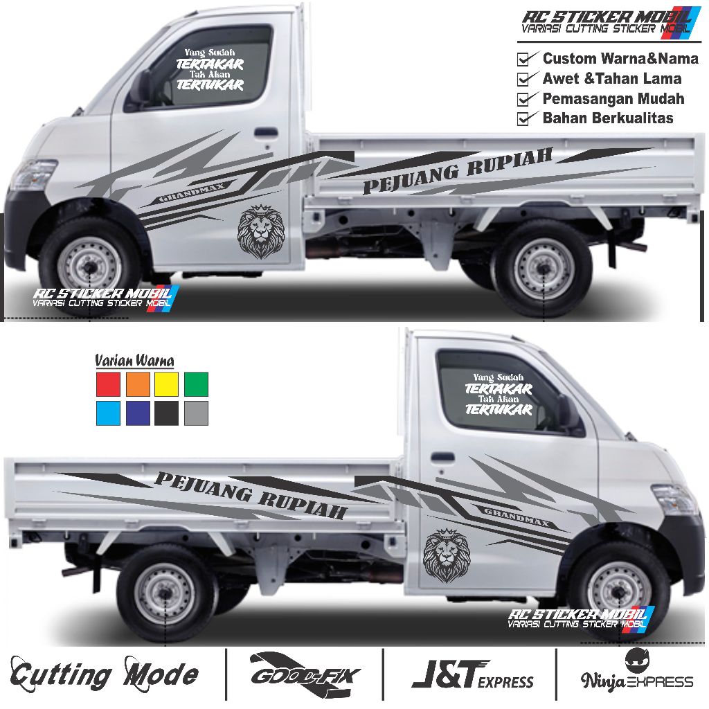 Stiker Cutting Mobil Pickup Grandmax Stiker Striping List Grandmax Stiker Variasi Bodi Samping Picku