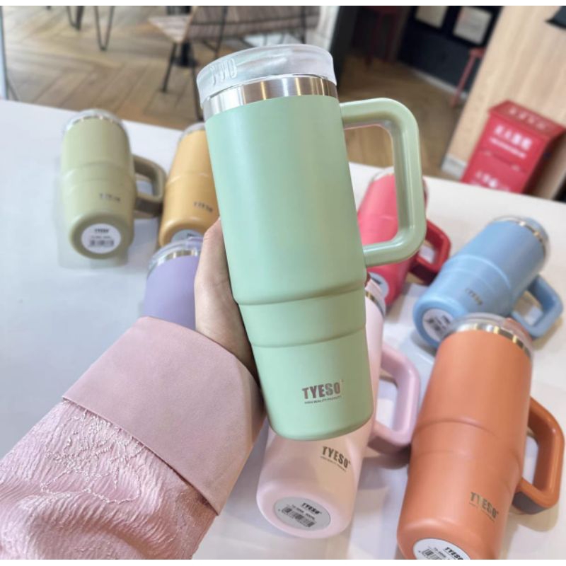 ORIGINAL TYESO with Handle 900ml & 1200ml / Tumbler Tyeso / Vacuum insulated bottle Tyeso