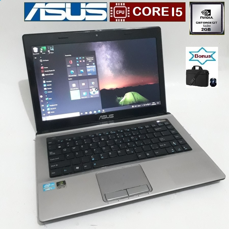 LAPTOP ASUS CORE I5 RAM 8GB HDD 500GB VGA NVDIA GEFORCE