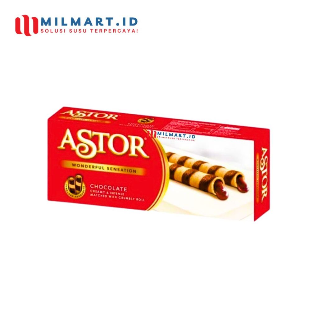 

ASTOR WAFER ROLL CHOCOLATE 150 G WAFER ROLL RASA COKLAT