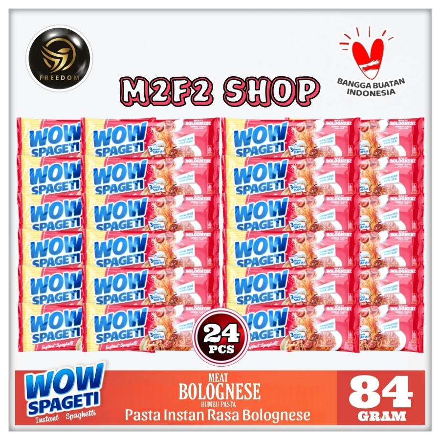 

Wow Spageti Instant Pasta Spaghetti Meaty Bolognese - 84 gr (Kemasan 24 Pcs)