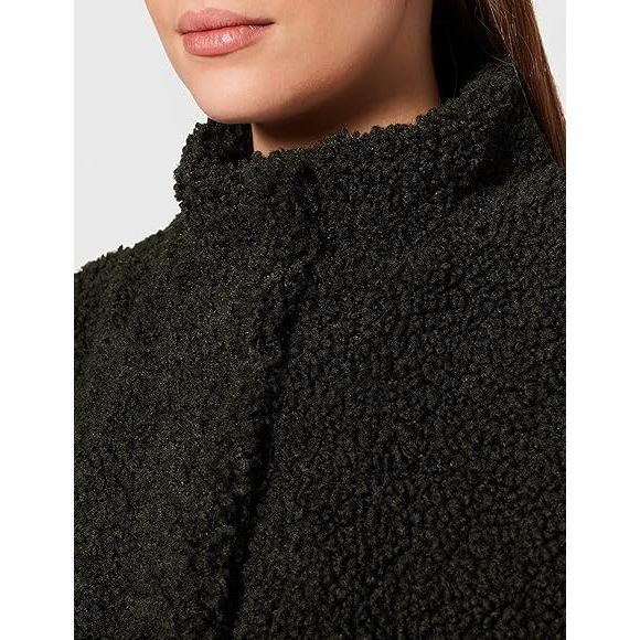 Jacket J.Jill Pure Sherpa Teddy Soft Snap Closure in Black