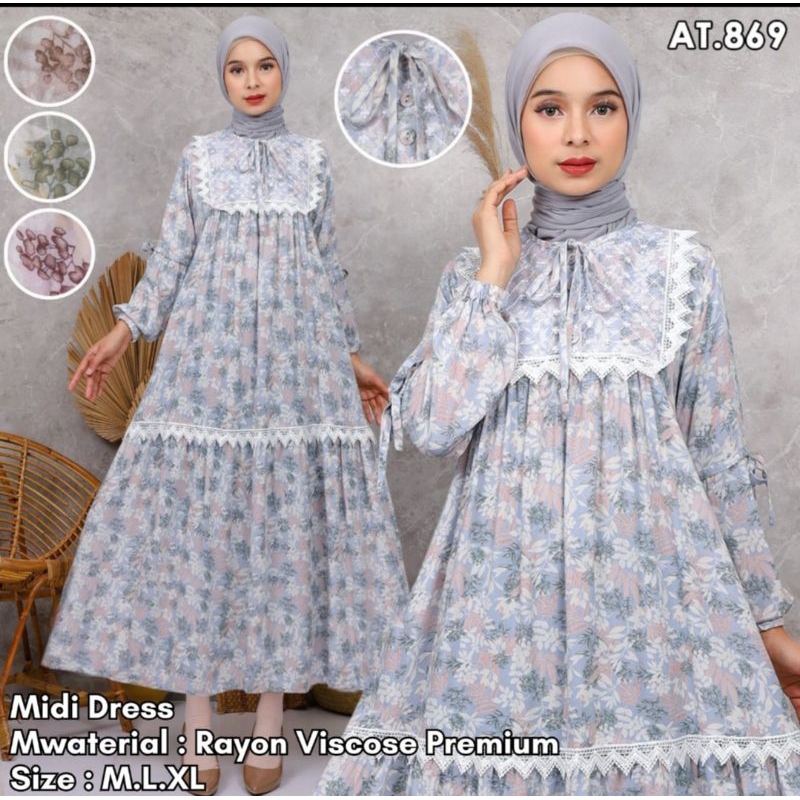 MIDI DRESS RAYON VISCOSE PREMIUM BWI88