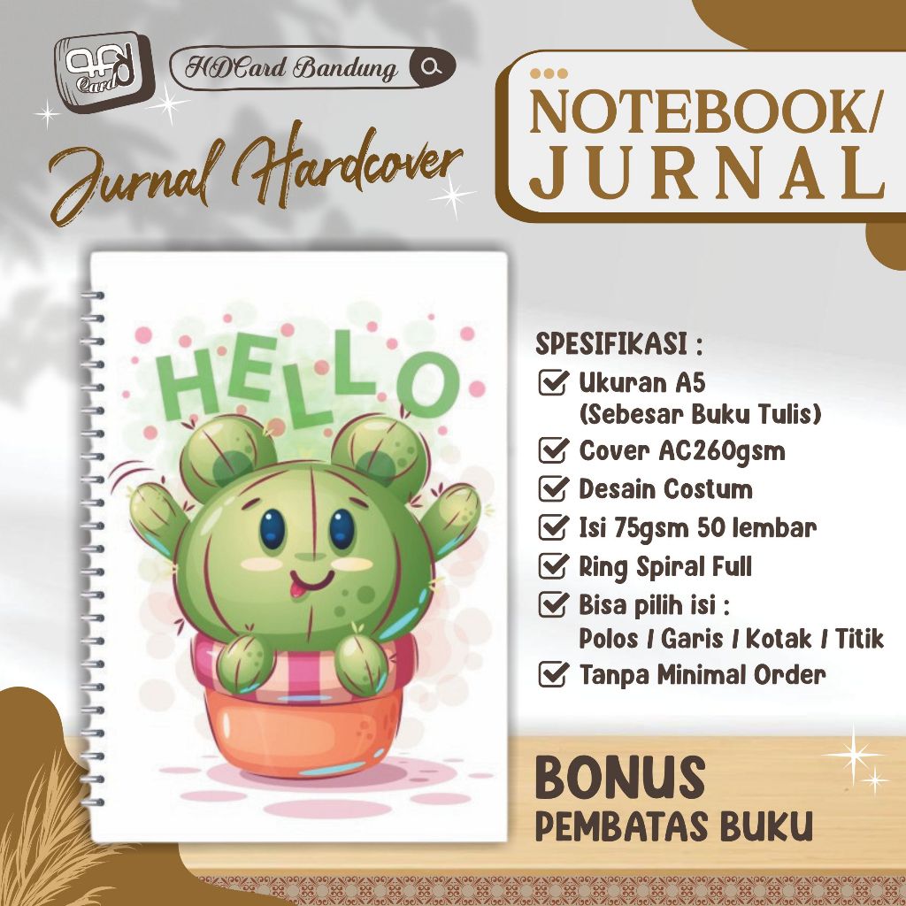 

[HC] Notes Notebook / Jurnal Custom Grid / Dotted / Blank/ Line A5 Buku Tulis Costum Hardcover