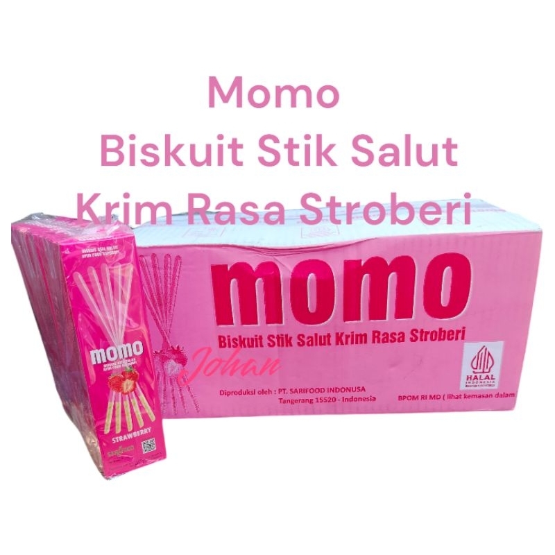 

MOMO BISKUIT STIK SALUT KRIM RASA STROBERI