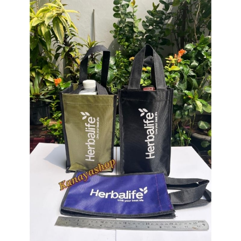 tas botol kotak h*rbal life logo baru