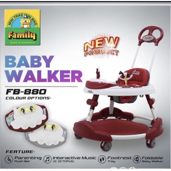 Makassar  Baby Walker Family 880 Kereta Belajar Jalan Bayi Alat Bantu Jalan