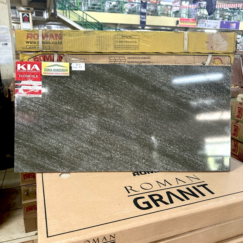 Keramik30x60 KIA Sandy Black KW1 Keramik Dinding Cutting Glossy / Keramik Dinding Kamar Mandi / Kera