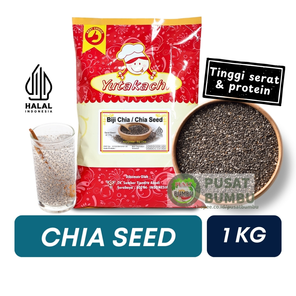 

Black Chia Seed Premium 1kg - Biji Chia Seeds Kualitas Bagus