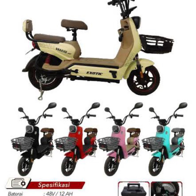 Sepeda Listrik anak dewasa Exotic Veloce V2