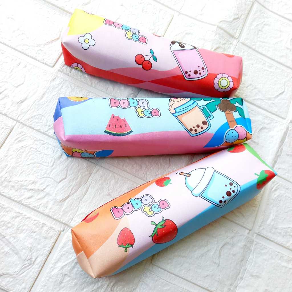 

Kotak Pensil Tempat Pensil Lucu Motif Boba Drink