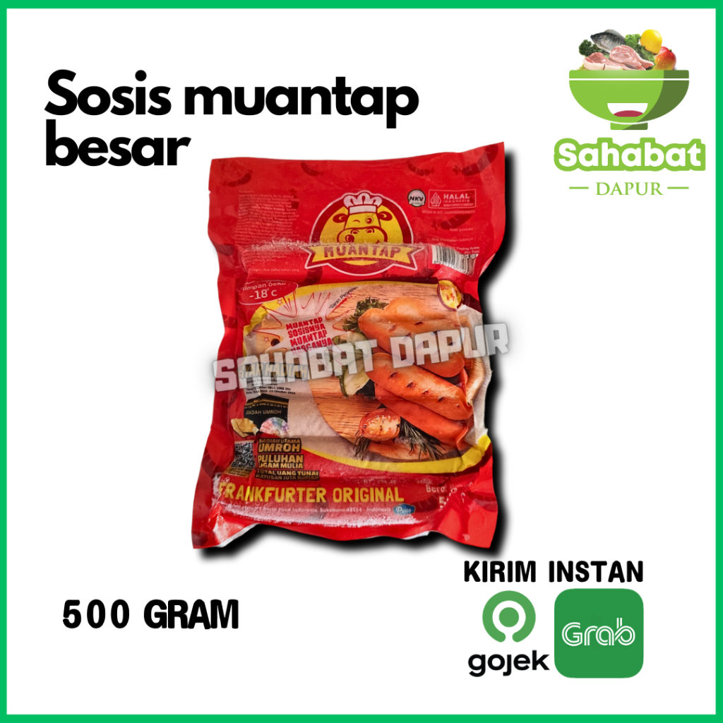 

Sosis Bakar MUANTAP 500gr / Sosis Bakar Besar