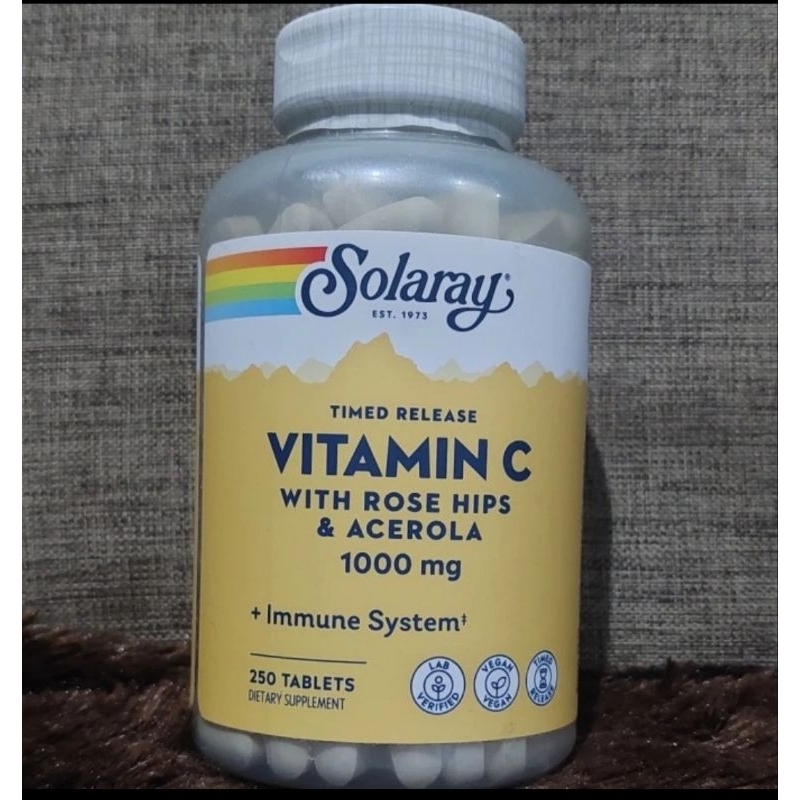 Solaray Time Release Vitamin C 1000mg, 250 Vegcaps