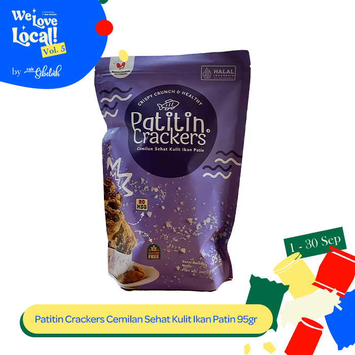 

Patitin Crackers Keripik Kulit Ikan Patin 95gr - Cemilan Sehat No MSG