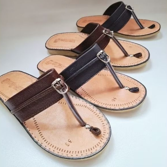 (SANDAL INI UKURAN KECIL JADI HARUS NAIK NOMOR) SANDAL TARUMPAH PRIA UKURAN 36-46 KULIT ASLI ANAK DA