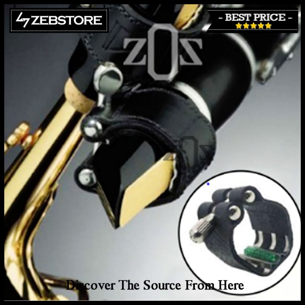 Ligature Mouthpiece Saxophone Alto Soprano Tenor Leather