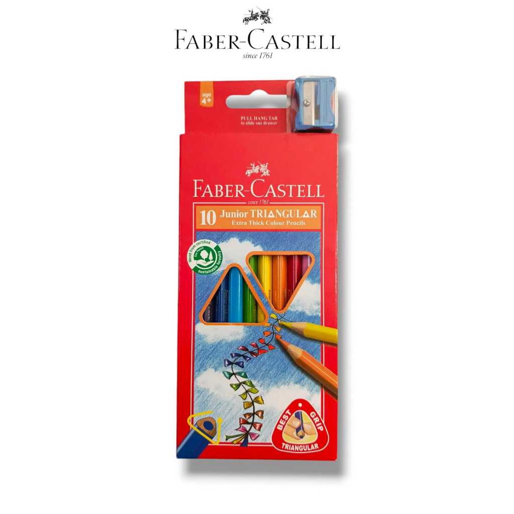 

Faber-Castell Junior Triangular | Pensil Warna Isi 10
