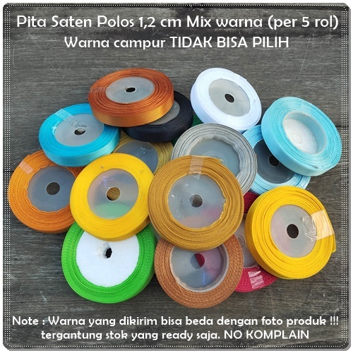 

SALE-159 : Paket Obral SALE Pita Saten Polos Mix WarnaRandom berbagai ukuran NO KOMPLAIN