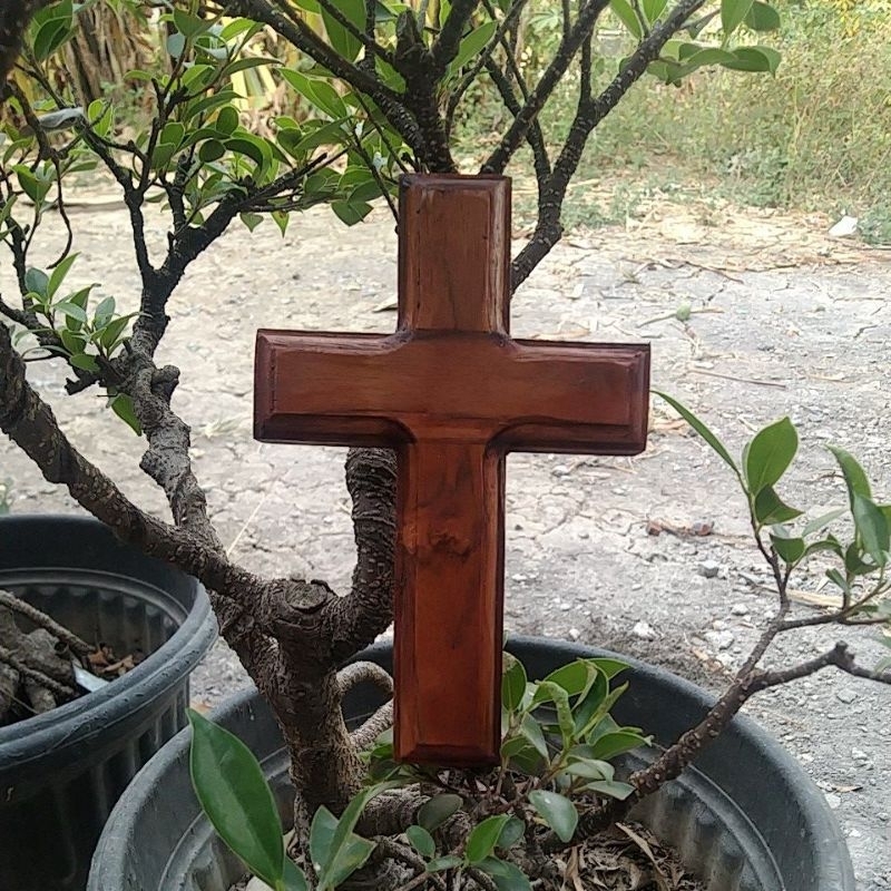 Salib Dinding Kristen Salib Kayu Dinding Jati Salib kristen Salib Yesus 15cm