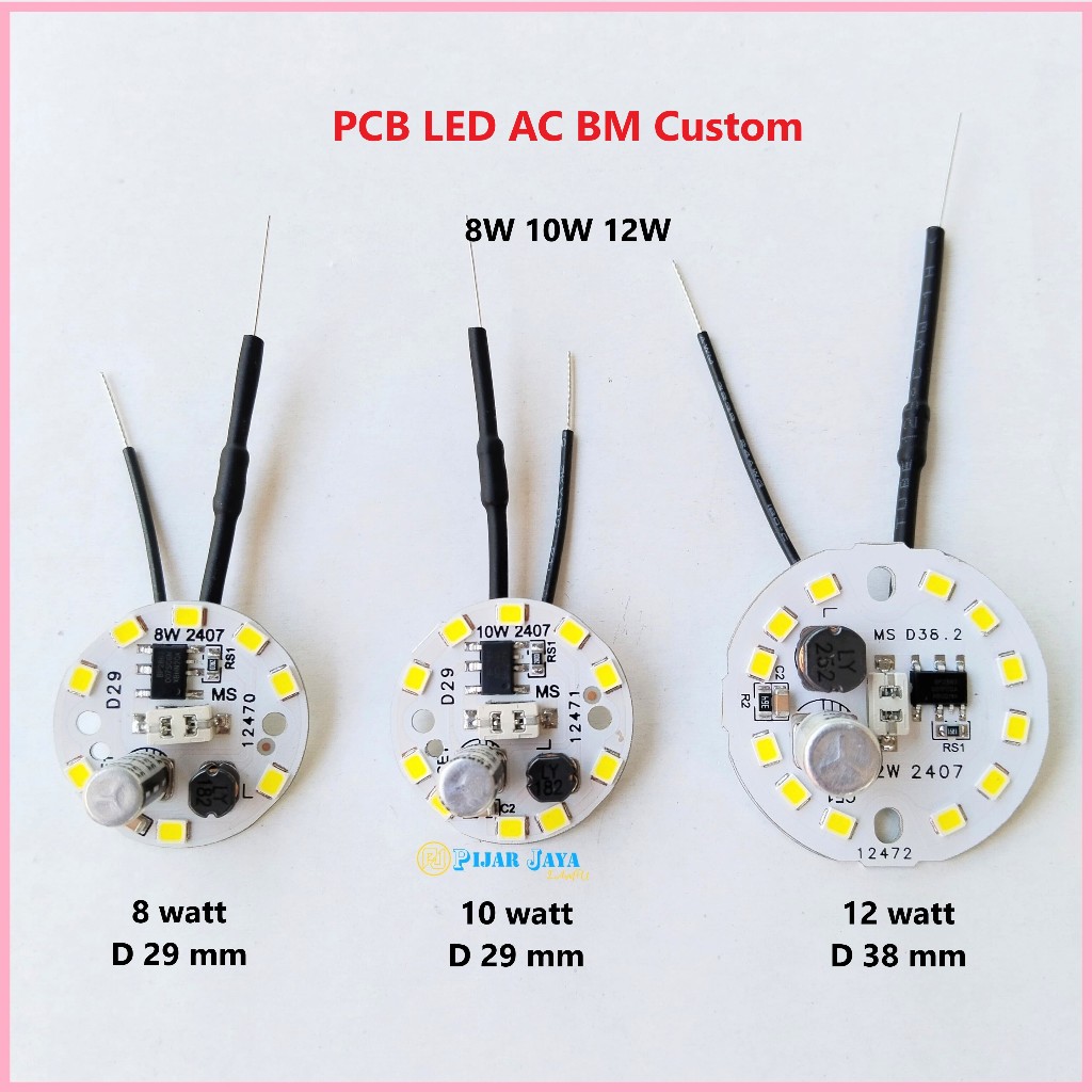 PCB LED AC BM Custom 8 10 12 Watt Cocok Untuk Lampu LED Leher Kecil – Mesin Lampu LED Modul LED