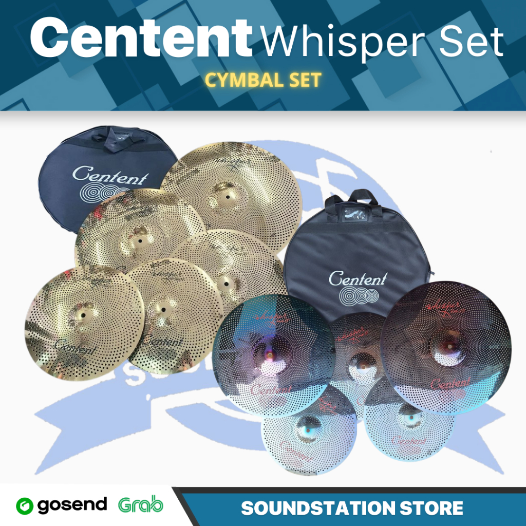 CENTENT WHISPER Silent Cymbal Practice Set 14161820 | Simbal Drum