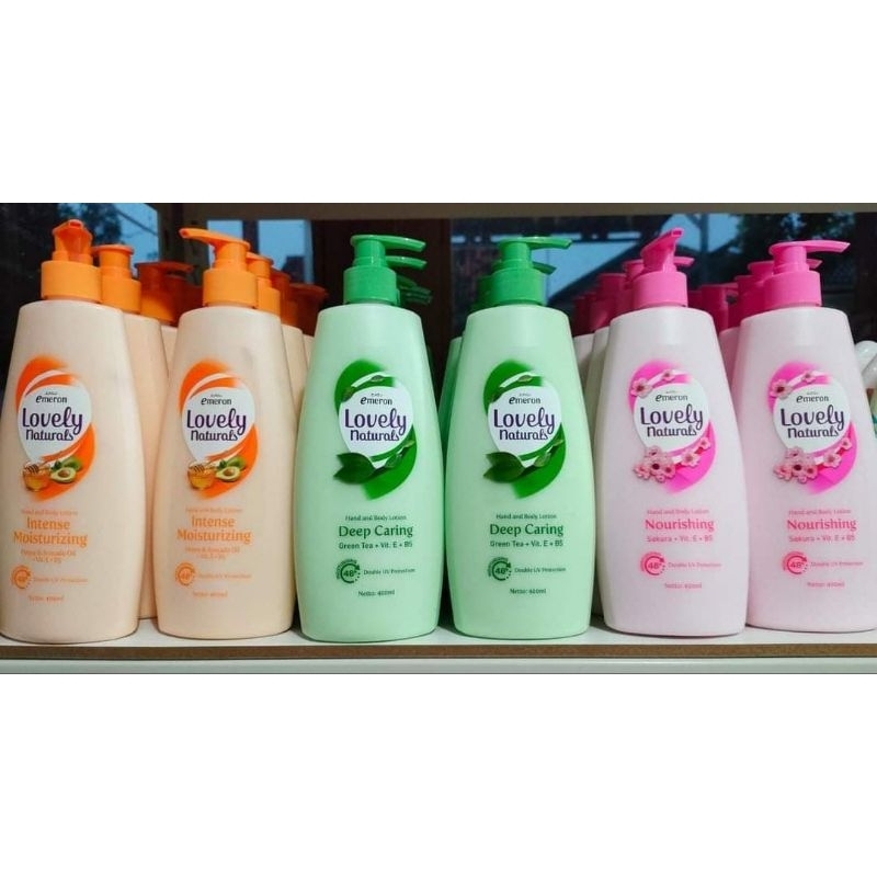 EMERON LOVELY HAND BODY LOTION PUMP BESAR 400ml ORIGINAL 100% BPOM