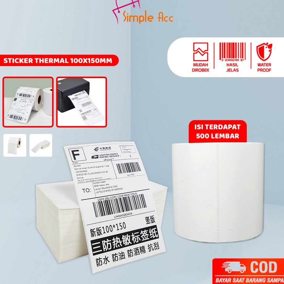 

Best Terlaris DOA72 Label Sticker Thermal 1x15 MM Isi 5 LEMBAR Kertas Stiker Resi Label Barcode Kertas Thermal Kertas Printer D77