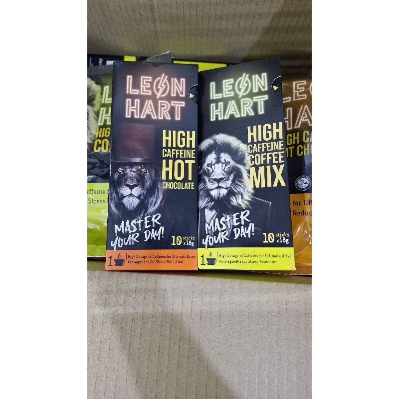 

leon hart high caffeine coffee/ hot chocolate 10sachet