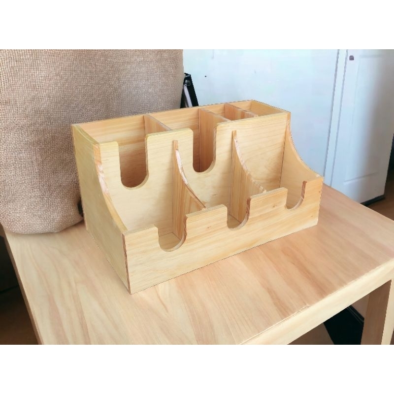 Childwoods728 - Rak Tempat Gelas & Cup Serbaguna - Kayu dan Plastik, Ideal untuk cup Es, Kopi, dan P